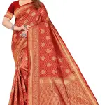 Woman Banarasi Silk Blend Fancy Jacquard Saree