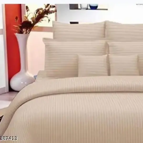Double bed with two pillow covers