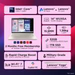 Lenovo Yoga 7 2-in-1 Intel Core Ultra 7 256V,Copilot+ AI PC(16GB RAM/1TB SSD/14(35.5cm) WUXGA OLED/47 Tops/Win 11/Office Home 2024/Digital Pen/1Yr ADP/Seashell/1.38Kg)
