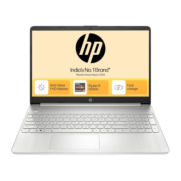 HP 15s, AMD Ryzen 5 5500U (8GB DDR4, 512GB SSD) FHD