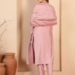 SHOPPING QUEEN Women's Chinnon Embroidered Kurta Set with Dupatta