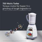 Philips Stainless Steel Viva Collection HL7701/00 Mixer Grinder, 750 Watts, 4 Jars (Elegant Lavender and White)