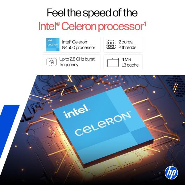 HP 14s, Intel Celeron N4500 Laptop (8GB DDR4,512GB SSD)