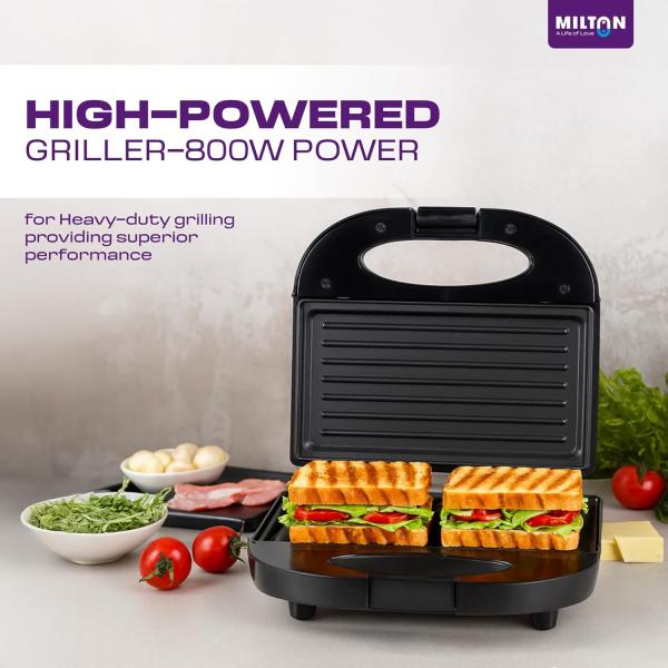 MILTON Express 800 Watt Grill Sandwich Maker