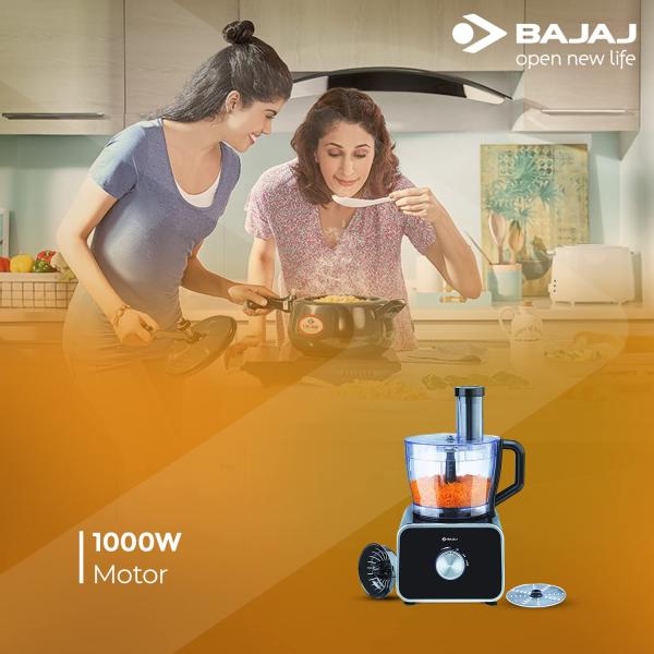 Bajaj FX-1000 Dlx 1000 Watts Food Processor And Mixer Grinder With 9 Attachments