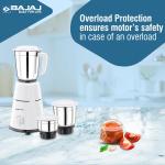 Bajaj 500 Watt GX-1 Mixer Grinder with 3 Jars- white