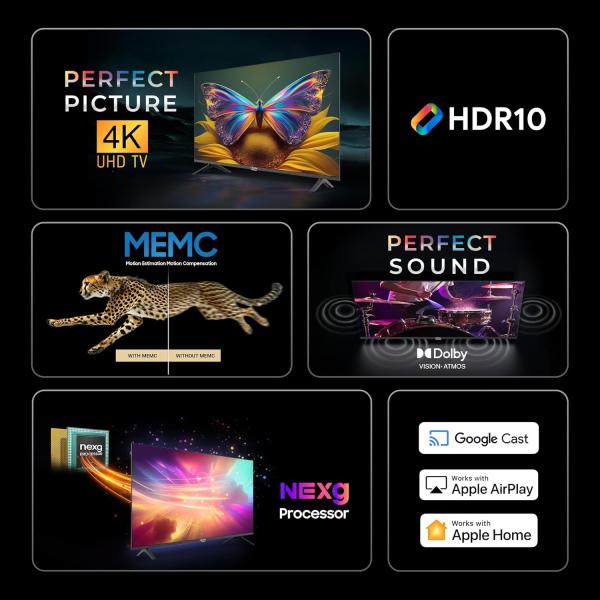 ONIDA 165 cm (65 inch) Nexg Series 4K Ultra HD Smart LED Google TV 65UIG