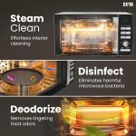 IFB 25L Solo Microwave Oven with 61 Auto Cook Menus (25 Silver Easy to use Jog dial & Buttons Mug Recipes Steam Clean Auto Reheat Preset Time Power Save Multi-Stage Cooking)