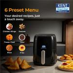 KENT Digi Plus Air Fryer | 4L Capacity & 1300W | Fry, Grill, Roast & Bake