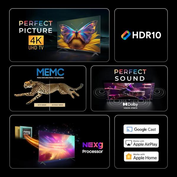 ONIDA 189 cm (75 inch) Nexg Series 4K Ultra HD Smart LED Google TV 75UIG-R