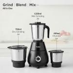 Prestige Apex 500 Watt Mixer Grinder with 3 Stainless Steel Jars