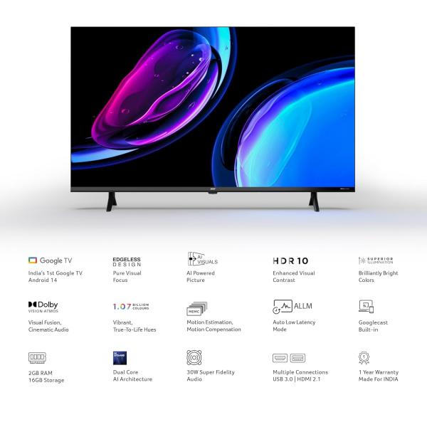 acer 127 cm (50 inches) Ultra I Series 4K Ultra HD Smart LED Google TV AR50UDGGU2875BD