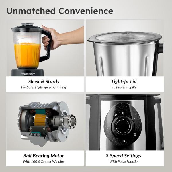 Prestige Endura 1000 Watt Mixer Grinder with 6 Jars