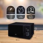 Godrej 25 L Solo Microwave Oven (GMX 725 SP1 TM Mirror, Multi distribution heat system), Black