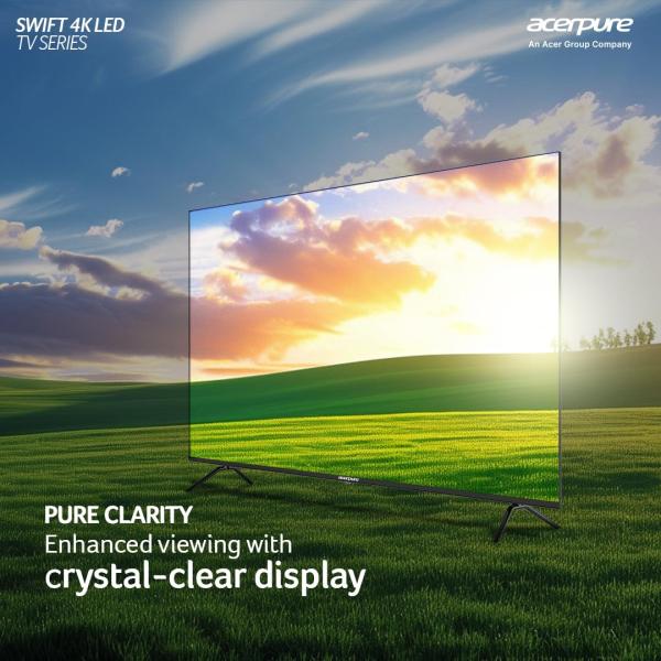 Acerpure 140 cm (55 inch) Swift Series UHD LED Smart Google TV AP55UG51ASFTD Model (Black)