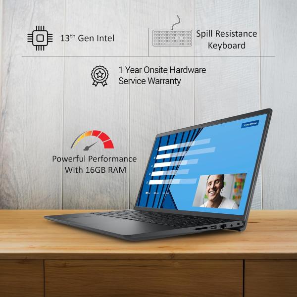 Dell 15, Intel Core i3 13th Gen - 1305U, 16 GB:DDR4 RAM, 512GB, FHD