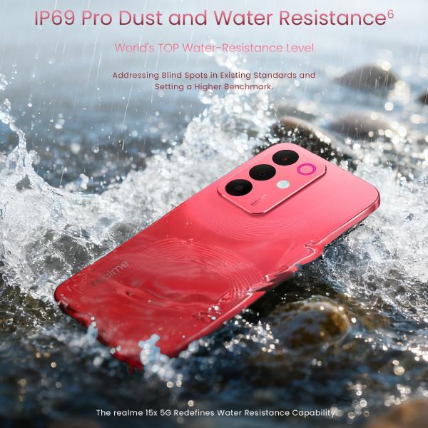realme 15X 5G Smartphone 8+128GB Maroon Red,