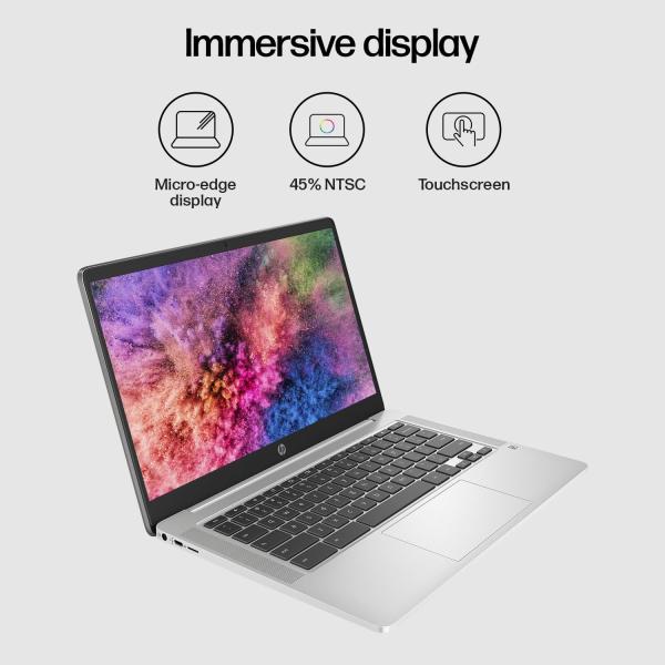 HP Chromebook X360 Intel Celeron N4020 14 inch(35.6 cm) Micro-Edge, Touchscreen, 2-in-1 Laptop (4GB RAM/64GB eMMC/Chrome OS/Intel UHD Graphics,1.49Kg), 14a-ca0506TU