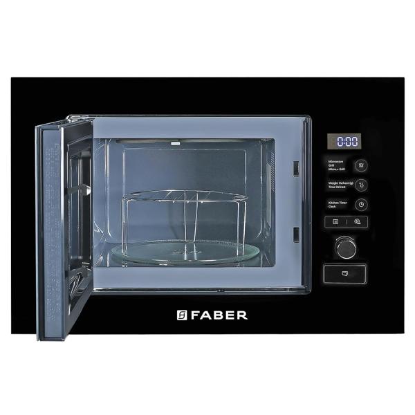 Faber 20L Built-In Oven Black Finish Microwave Oven With Touch Control,Auto Cook Menus & Auto Power Off Protection,Grill Convection Defrost & Combination Cooking 1Yr Warranty