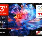 TCL 108 cm (43 inches) Metallic Bezel Less Series 4K Ultra HD Smart LED Google TV 43V6C (Black)