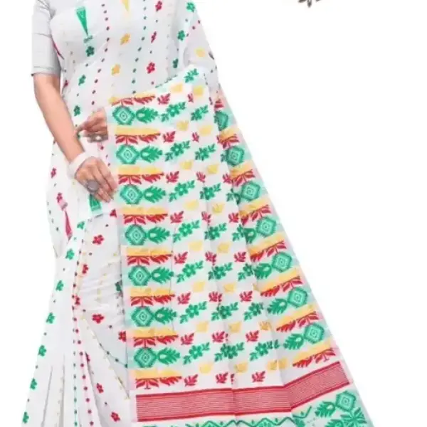  Jamdani Dhakai Designer Cotton Silk Jaquared Saree