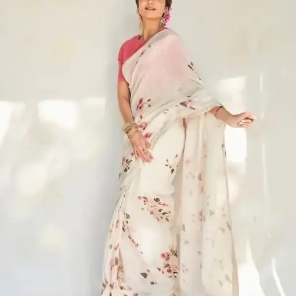 Cotton Linen saree