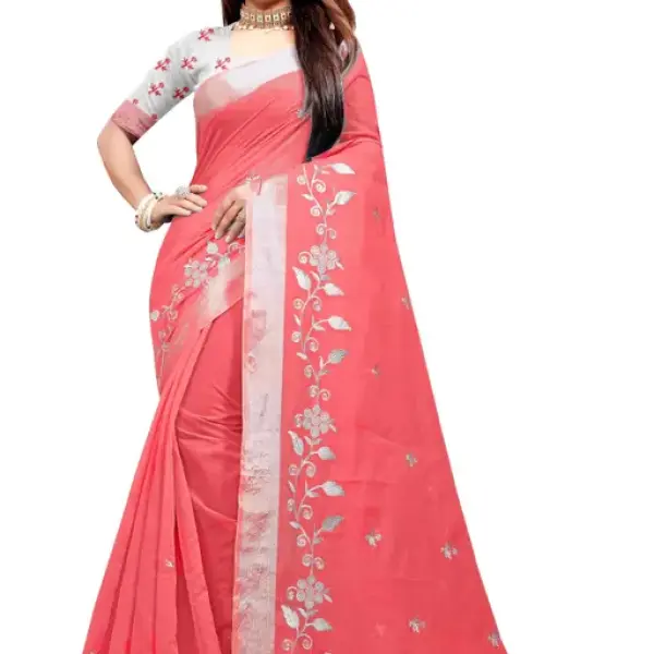  Chanderi Cotton Zari Work Saree