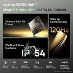 realme NARZO N65 5G (Deep Green 8GB RAM, 128GB Storage) India's 1st D6300 5G Chipset | Ultra Slim 190g Design | 120Hz Eye Comfort Display | 50MP AI Camera| Charger in The Box
