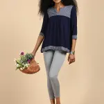 Premium Ankle Length Leggings Cotton Light Green