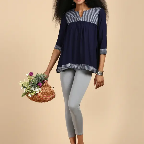 Premium Ankle Length Leggings Cotton Light Green