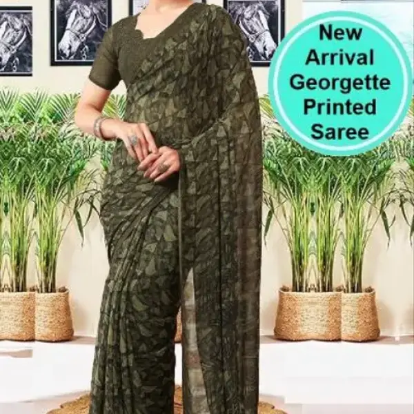  Pack of-2 New Arrival Latest Georgette Printed Saree
