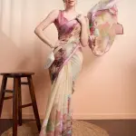  Printed Linen Saree
