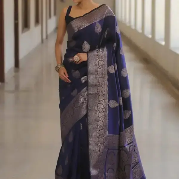 Banarasi Lichi Silk Jecqurd Saree