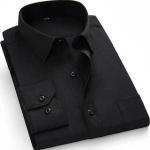 Men Black Solid Formal Shirt (Pack of 1 )