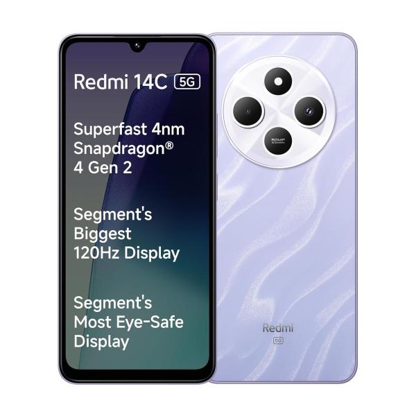 Redmi 14C 5G (Stardust Purple, 6GB RAM, 128GB Storage