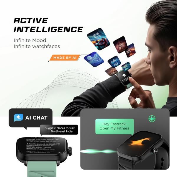 Fastrack MYND 1.93” AMOLED Display Smartwatch for Men & Women