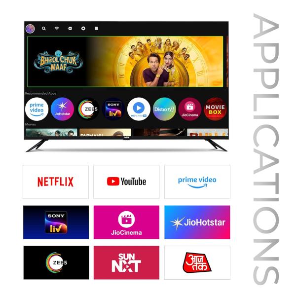 VW 109 cm (43 inches) OptimaX Series Full HD Smart QLED Android TV VW43AQ1