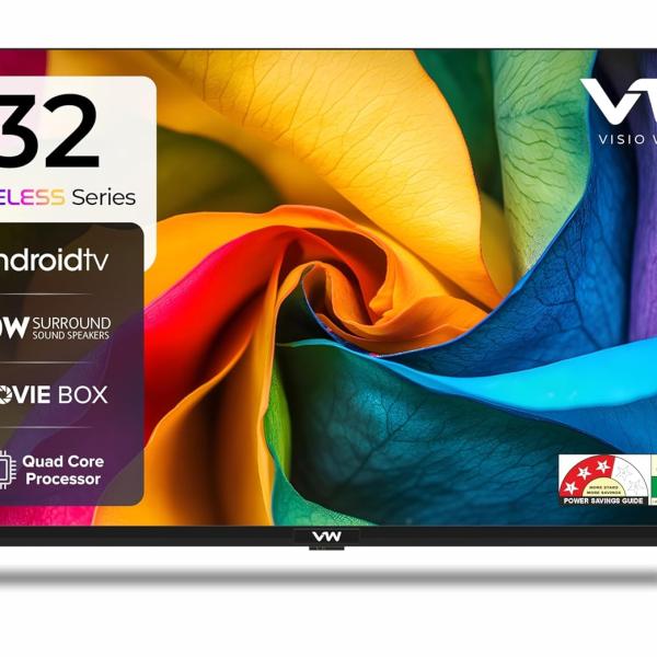 VW 80 cm (32 inches) Frameless Series HD Ready Android Smart LED TV VW32S