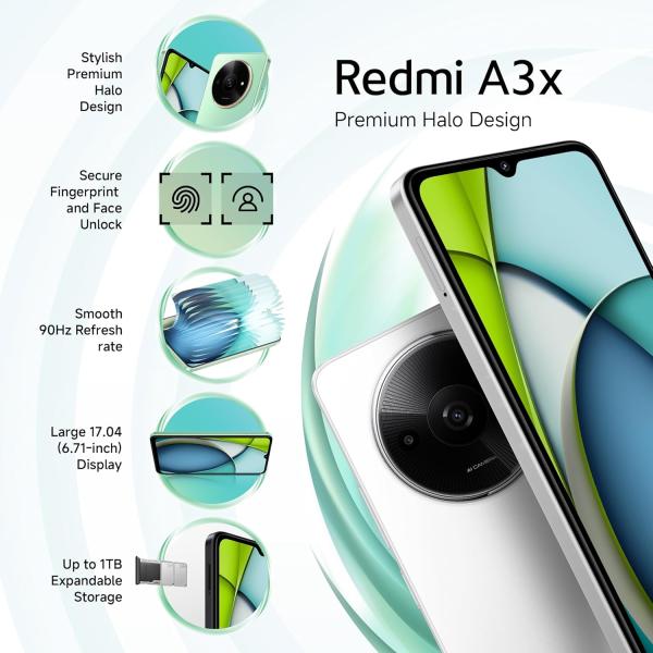 Redmi A3X Starry White 4GB RAM 128GB ROM