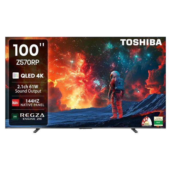 TOSHIBA 254 cm (100 inches) Z570RP Series 4K Ultra HD Smart QLED TV 100Z570RP