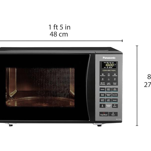 Panasonic 23L Convection Microwave Oven(NN-CT353BFDG,Black Mirror, 360° Heat Wrap, Magic Grill)