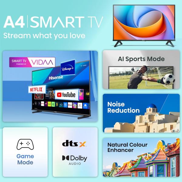 Hisense 100 cm (40 inches) A4Q Series Full HD Smart TV 40A4Q