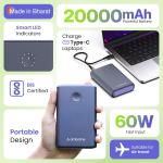 Ambrane 85W Fast Charging Powerbank for MacBook,