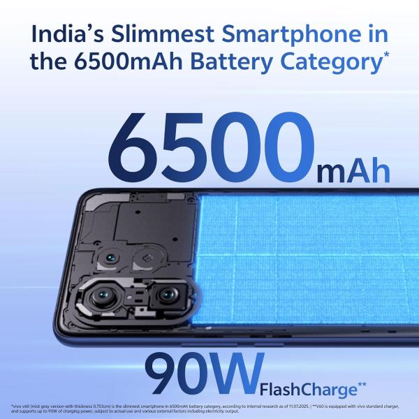 Vivo V60 5G (Moonlit Blue, 8GB RAM, 256GB Storage)