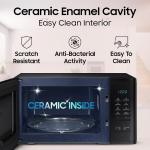 Samsung 23 L Solo Microwave Oven (MS23A3513AK/TL, Black Auto Cook Programs Child Safety Lock Memory Feature Deodorization Ceramic Enamel Cavity with 10 year warranty)