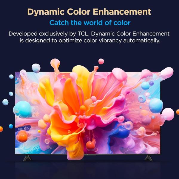 TCL 108 cm (43 inches) Metallic Bezel Less Series 4K Ultra HD Smart LED Google TV 43V6C (Black)