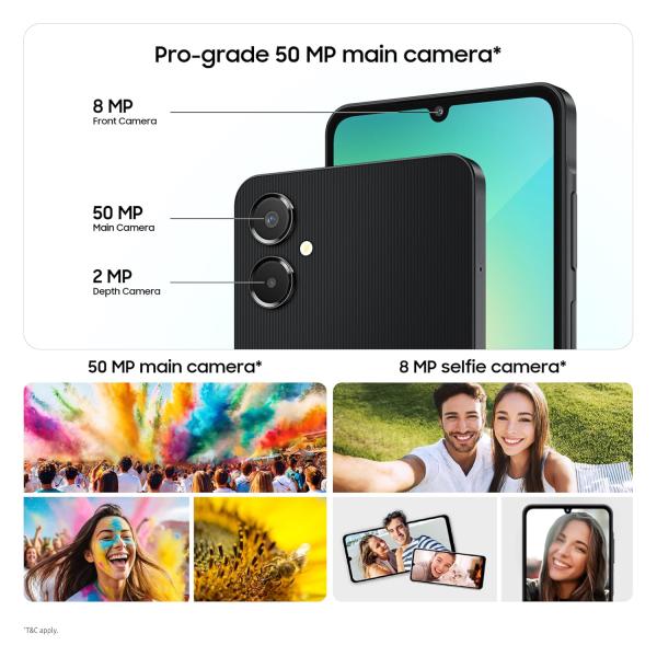 Samsung Galaxy A06 5G (Black, 4GB RAM, 64GB Storage)