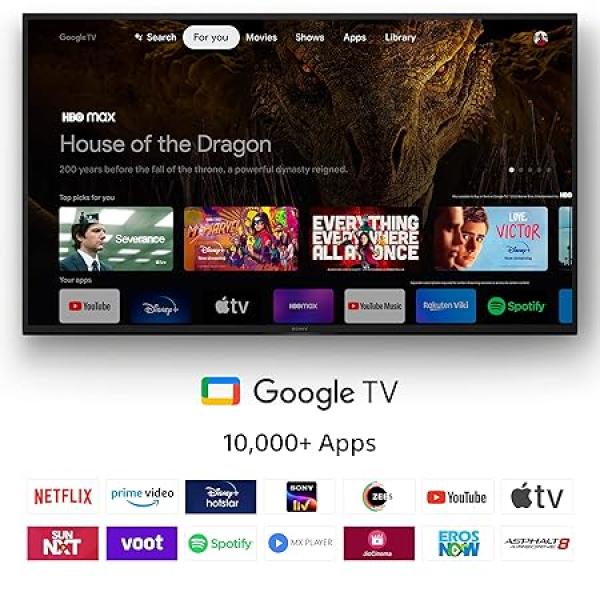 Sony Bravia 108 cm (43 inches) 4K Ultra HD Smart LED Google TV KD-43X64L (Black)