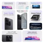 Redmi Note 14 5G (Titan Black, 8GB RAM 256GB Storage) | Global Debut MTK Dimensity 7025 Ultra | 2100 nits Segment Brightest 120Hz AMOLED | 50MP Sony LYT 600 OIS+EIS Triple Camera