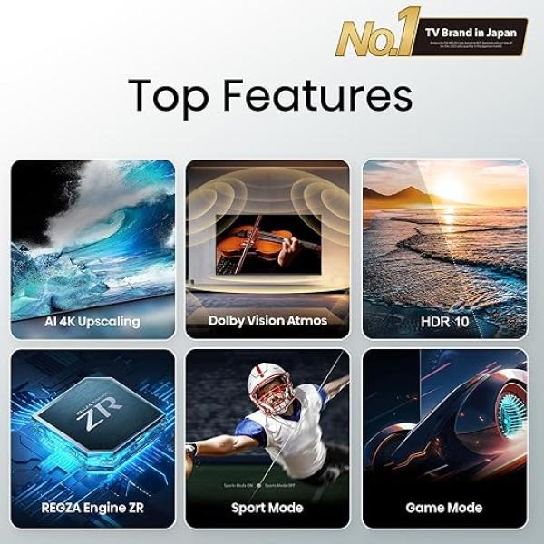 TOSHIBA 126 cm (50 inches) C350NP Series 4K Ultra HD Smart LED Google TV 50C350NP (Black)